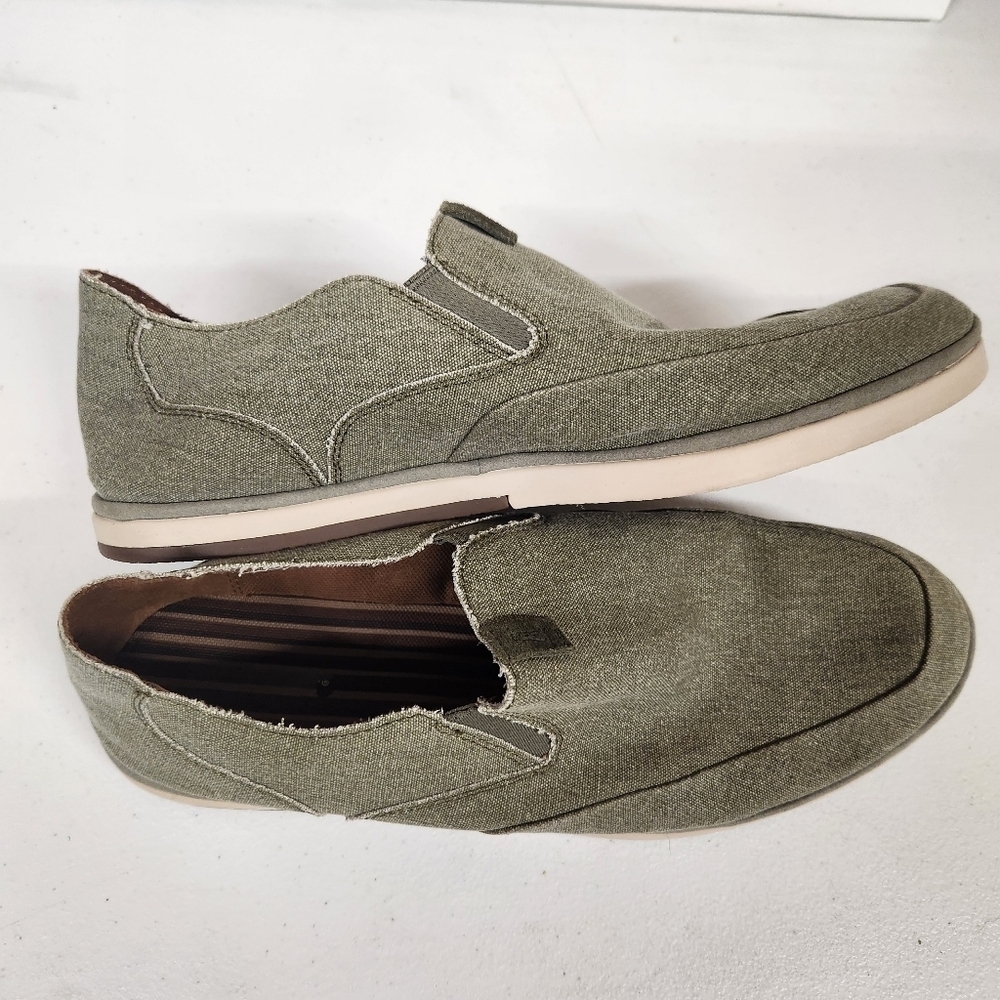 3/$25 Rockport slip on casual canvas loafers mens size 12